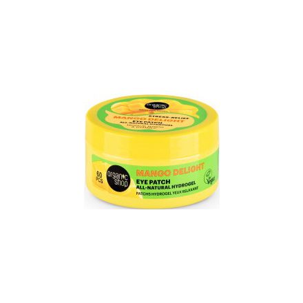 Természetes hidrogél szemmaszk trópusi mangóval és C-vitaminnal 60 db Organic Shop