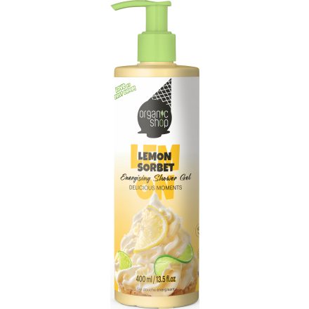 Citrom sorbet Energizáló tusfürdő gél 400 ml Organic Shop