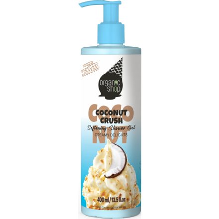 Kókusz fagyi Puhító tusfürdő gél 400 ml Organic Shop