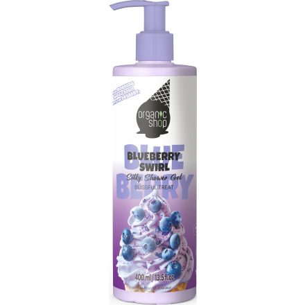 Áfonyás csavart fagyi Selymes tusfürdő gél 400 ml Organic Shop