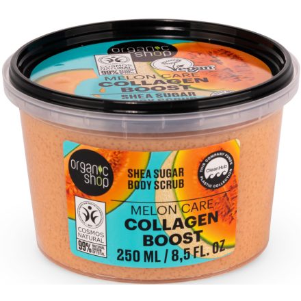 Collagen Boost shea cukros testradír sárgadinnyével 250 ml Organic Shop