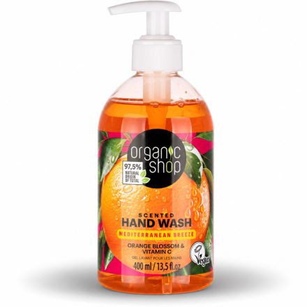 Mediterrán szellő Illatos folyékony szappan narancsvirággal és C-vitaminnal 400 ml Organic Shop