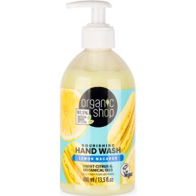  Citromos macaron Tápláló folyékony szappan édes citrusfélékkel és növényi olajokkal 400 ml Organic Shop 