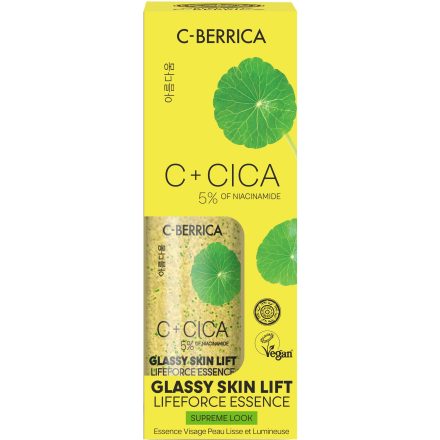 Glassy skin lift vitalizáló esszencia niacinamiddal, centellával és homoktövissel 50 ml C-Berrica C + CICA 