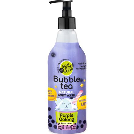 Bubble Tea Purple Oolong frissítő tusfürdő zöld teával és levendulával 500 ml Skin Super Good