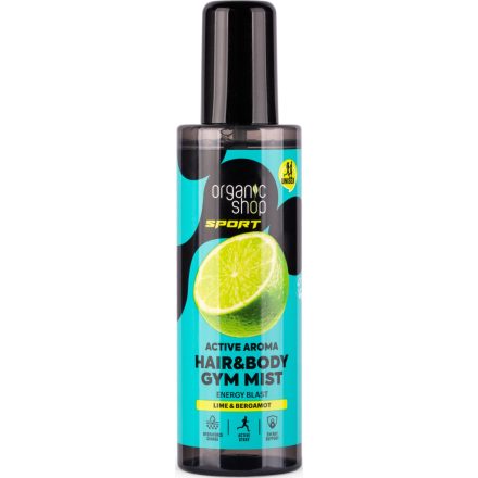Active Aroma haj- és testpermet lime-mal és bergamottal 200 ml Organic Shop