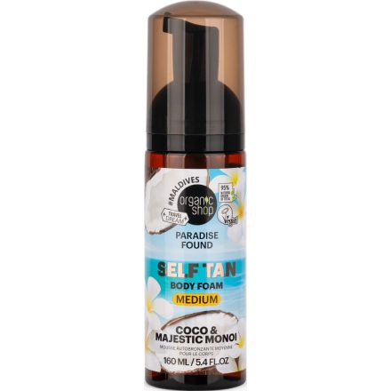 Barnító hab kókusszal és monoival - közepes 160 ml Organic Shop