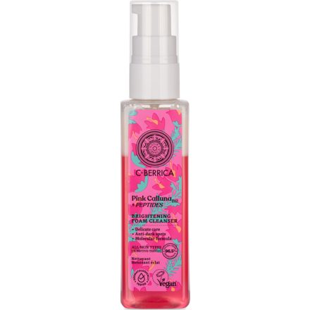 Ragyogásfokozó arctisztító hab B12-vitaminnal és peptidekkel 150 ml C-Berrica Pink Calluna