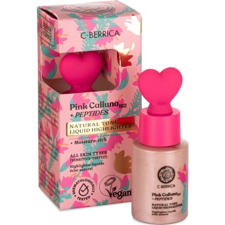Természetes tónusú folyékony highlighter 30 ml C-Berrica Pink Calluna
