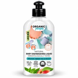   Mosogatószer babaedényekhez bio zöld teával és őszibarackkal 350 ml Organic People