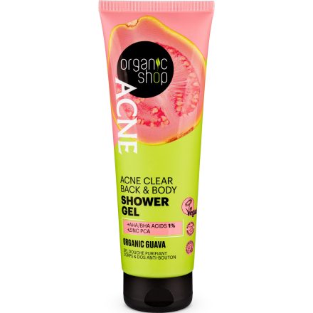 ACNE Tusfürdő pattanásos bőrre bio guavával 200 ml Organic Shop