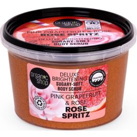   Rose Spritz Luxus ragyogásfokozó testradír grapefruittal és rózsával 250 ml Organic Shop