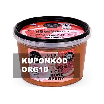 Rose Spritz Luxus ragyogásfokozó testradír grapefruittal és rózsával 250 ml Organic Shop
