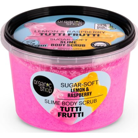 Tutti-frutti Slime testradír citrommal és málnával 250 ml Organic Shop