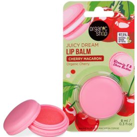   Cseresznyés macaron ajakbalzsam bio cseresznyével 8 ml Organic Shop