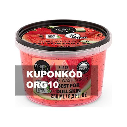 Best for Dull Skin Slime tusolóradír görögdinnyével 250 ml Organic Shop