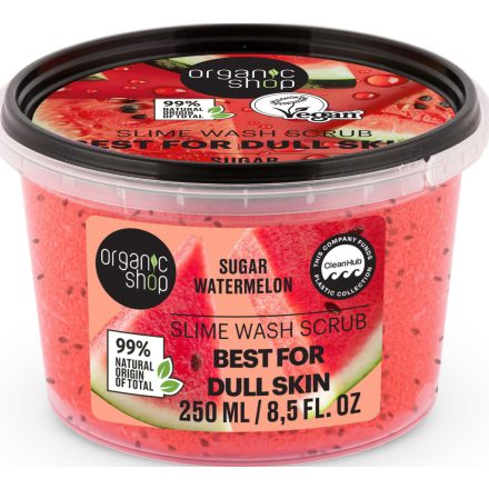 Best for Dull Skin Slime tusolóradír görögdinnyével 250 ml Organic Shop
