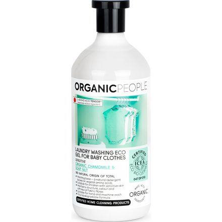 Öko Szenzitív Mosógél babaruhákhoz bio kamillával és mosódióval 1000 ml Organic People