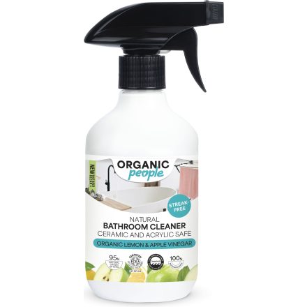 Fürdőszobatisztító kerámia és akril felületekre bio citrommal és almaecettel 500 ml Organic People