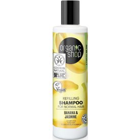   Tápláló sampon banánnal és jázminnal 280 ml Organic Shop