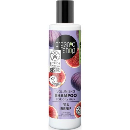 Volumennövelő sampon fügével és csipkebogyóval 280 ml Organic Shop