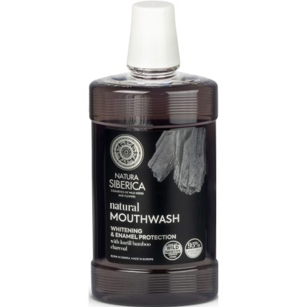 Fehérítő és zománcvédő natúr szájvíz 520 ml Natura Siberica