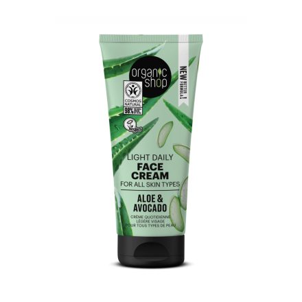 Könnyű arckrém aloe verával és avokádóval 50 ml Organic Shop