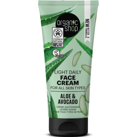 Könnyű arckrém aloe verával és avokádóval 50 ml Organic Shop