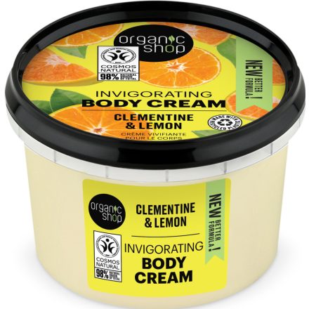 Élénkítő testápoló krém mandarinnal és citrommal 250 ml Organic Shop