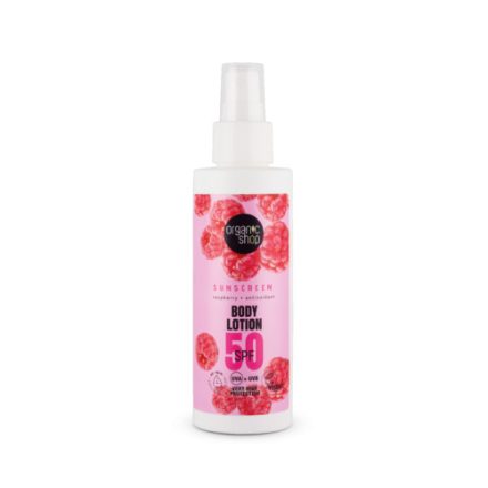 Fényvédő spray málnával és antioxidánsokkal SPF50 150 ml Organic Shop