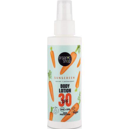 Fényvédő  spray sárgarépával és antioxidánsokkal SPF30 150 ml Organic Shop