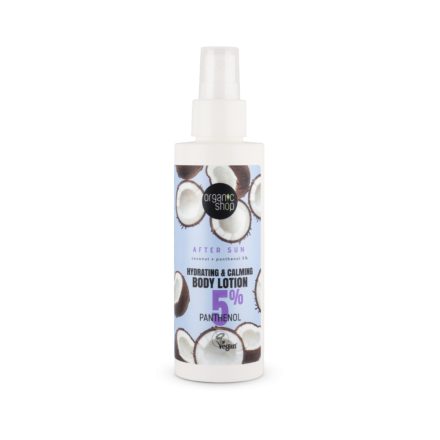 Napozás utáni testápoló spray kókusszal és 5% pantenollal 150 ml Organic Shop
