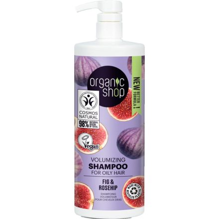 Volumennövelő sampon fügével és csipkebogyóval 1000 ml Organic Shop