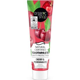   Szuvasodás elleni bio fogkrém cseresznyével és gránátalmával 100 g Organic Shop 
