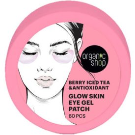   Ragyogást adó gél szemmaszk bogyós jegesteával és antioxidánssal 60 db Organic Shop