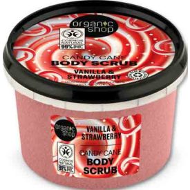   Cukorkás testradír vaníliával és eperrel 250 ml Organic Shop