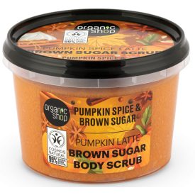   Pumpkin spice latte testradír  sütőtökös fűszerrel és barna cukorral 250 ml Organic Shop