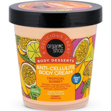 Testápoló krém narancsbőrre "Trópusi sorbet" 450 ml Organic Shop
