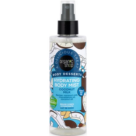 Kókuszvizes hidratáló testpermet 200 ml Organic Shop