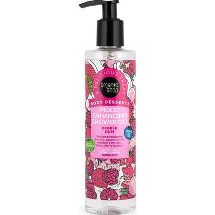 Rágógumi illatú hangulatjavító tusfürdő gél 280 ml Organic Shop