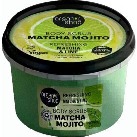   Frissítő testradír matcha-val és lime-mal 250 ml Organic Shop
