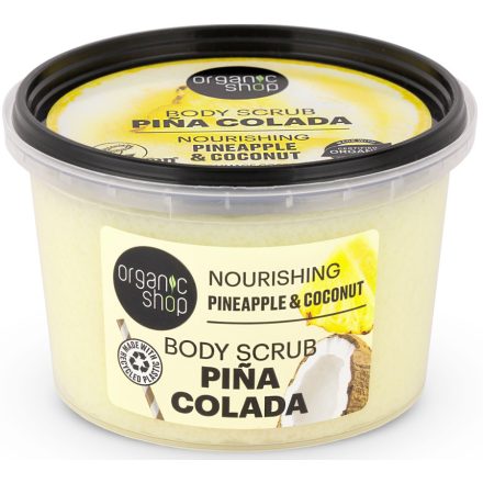 Tápláló testradír ananásszal és kókusszal 250 ml Organic Shop