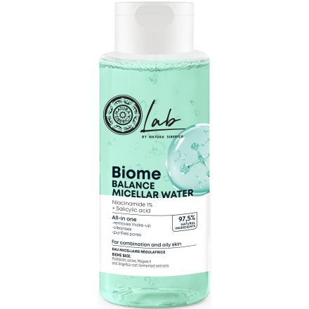 Kiegyensúlyozó Micellás víz Niacinamid + Szalicilsav 400 ml Lab Biome