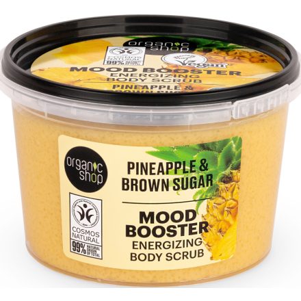 Energetizáló testradír ananásszal és barna cukorral 250 ml Organic Shop