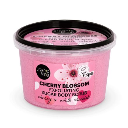 Hámlasztó testradír cseresznyével és fehér csokoládéval 250 ml Organic Shop 