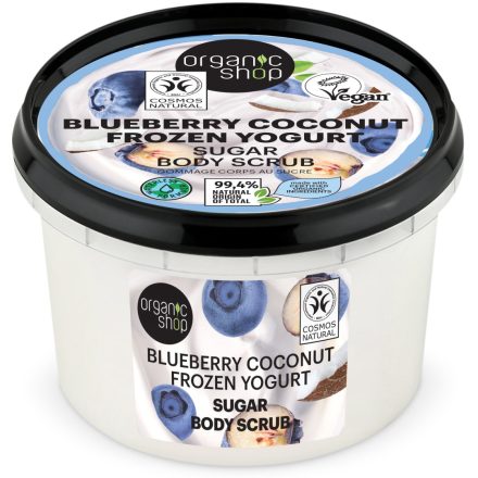 Frozen Yogurt testradír áfonyával és kókusszal 250 ml Organic Shop