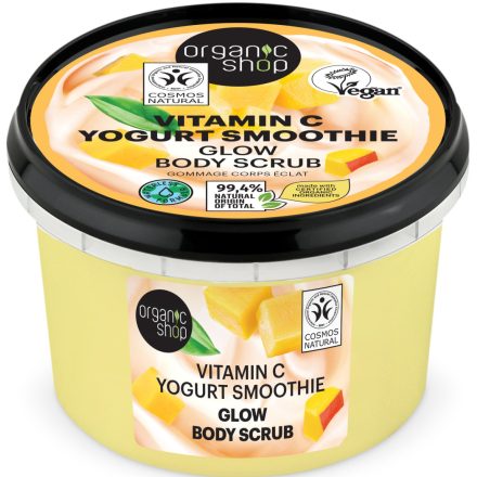 Jogurt Smoothie ragyogást adó testradír C-vitaminnal 250 ml Organic Shop