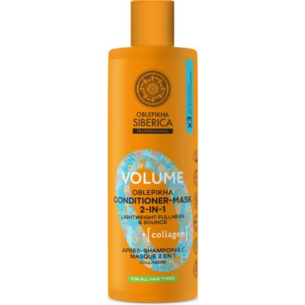 2 az 1-ben Volumennövelő homoktövis kondicionáló és maszk 400 ml Oblepikha Siberica 
