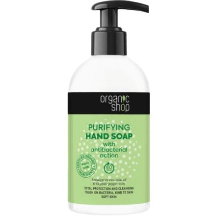 Folyékony szappan eukaliptusz illóolajjal és bio borsmentával 500 ml Organic Shop