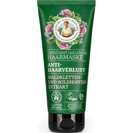 Hajhullás elleni maszk erdeibojtorján- és vadkomló-kivonattal 200 ml Agafia